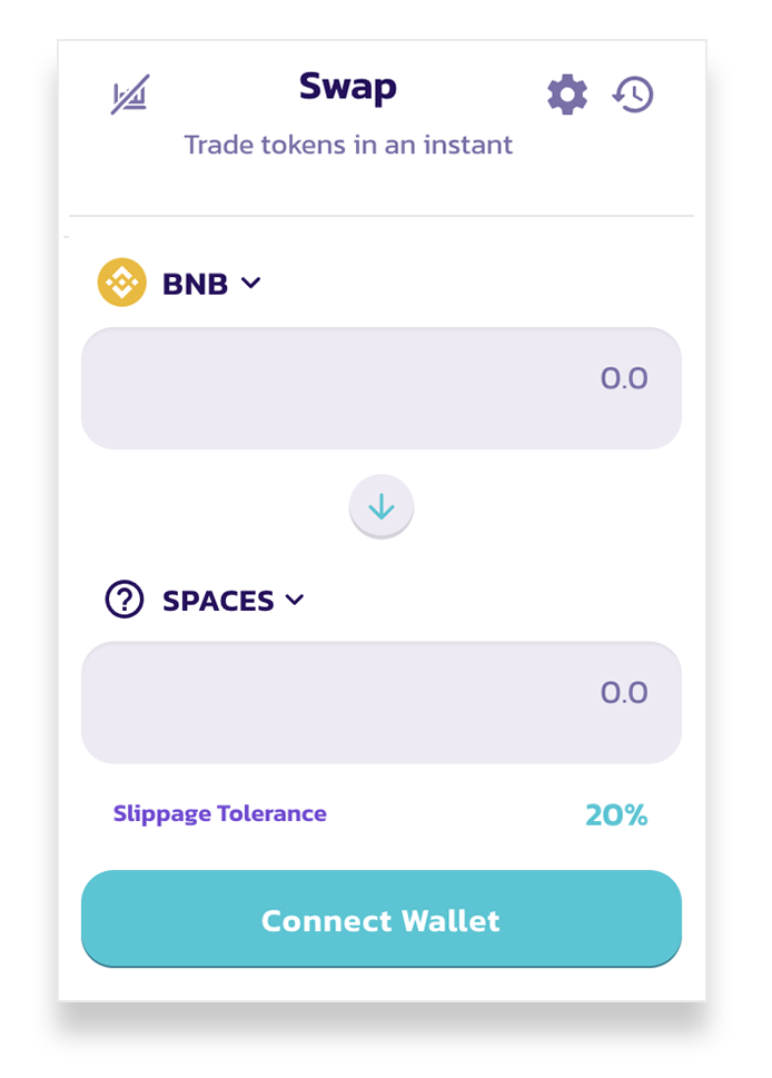 Swap $SPACES on PancakeSwap